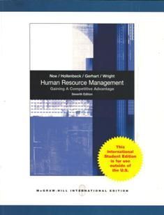 Human Resource Management: Gaining A Competitive Advantage 7/e